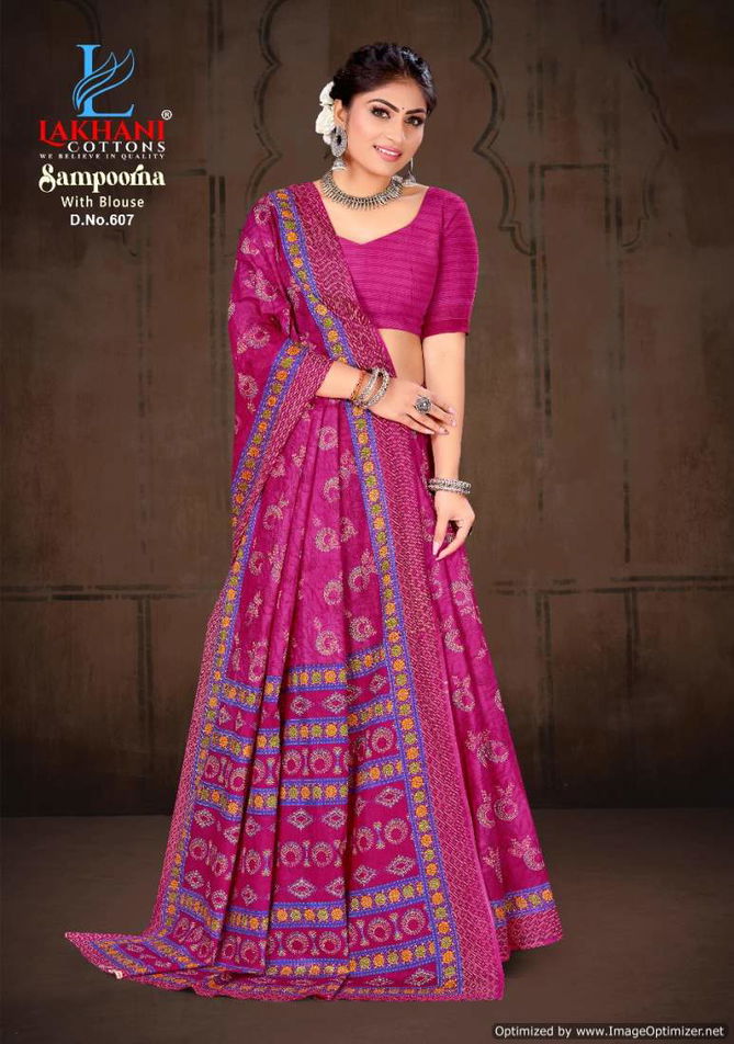 Sampoorna Vol 6 By Lakhani Cotton Printed Daily Wear Sarees Wholesale Market In Surat
